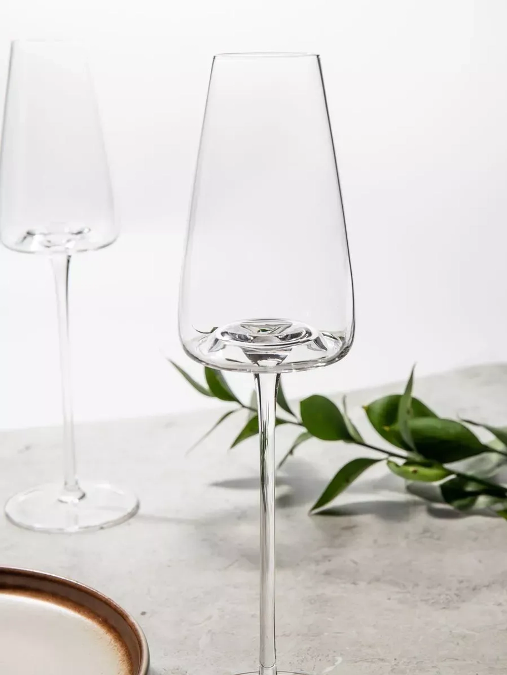 Бокал для шампанского на длинной ножке, 250 мл, 2 шт