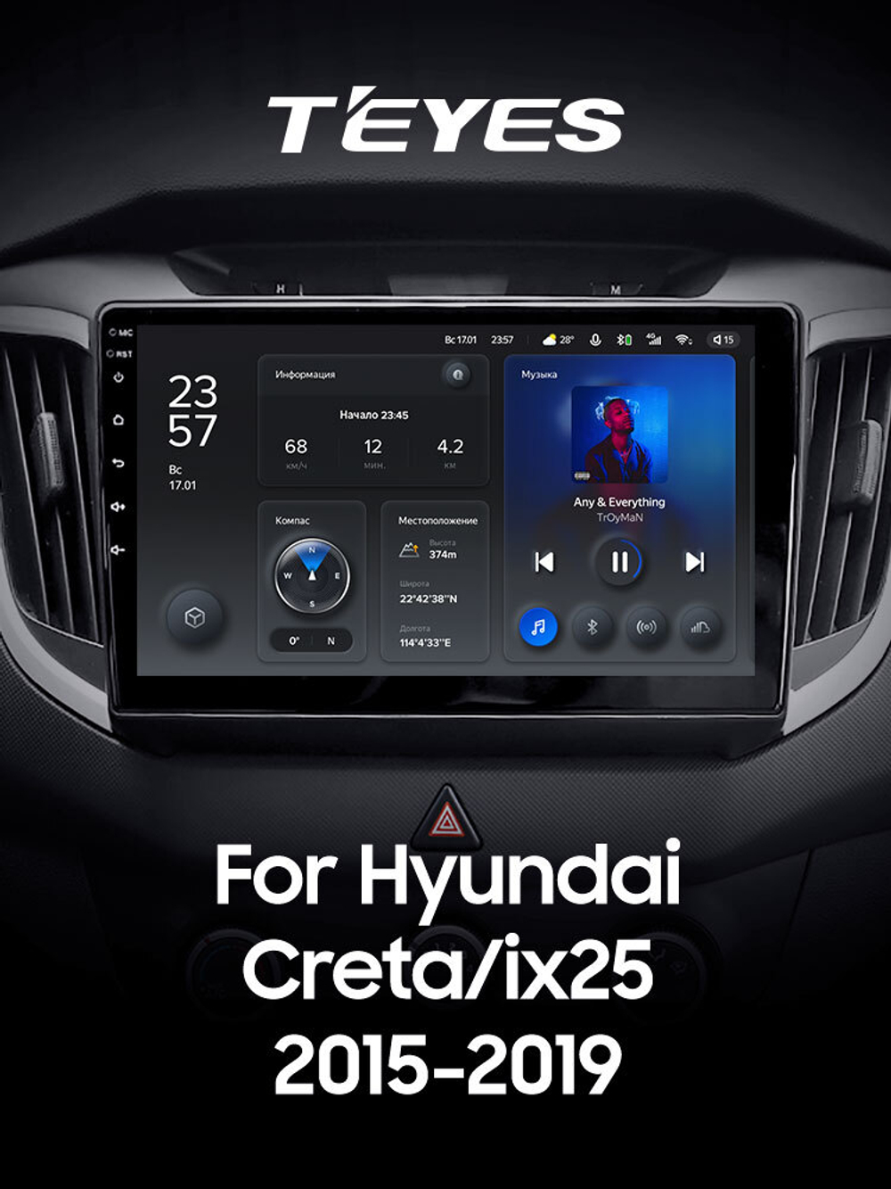 Teyes X1 10,2" для Hyundai Creta. iX25 2016 - 2020