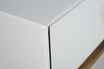 KFG070 Консоль 2 ящика белая/золото 120*42*77см