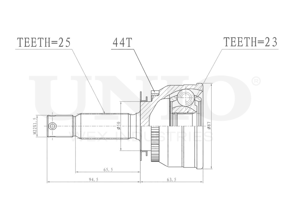 ШРУС внешний UNIO CVJ-20161