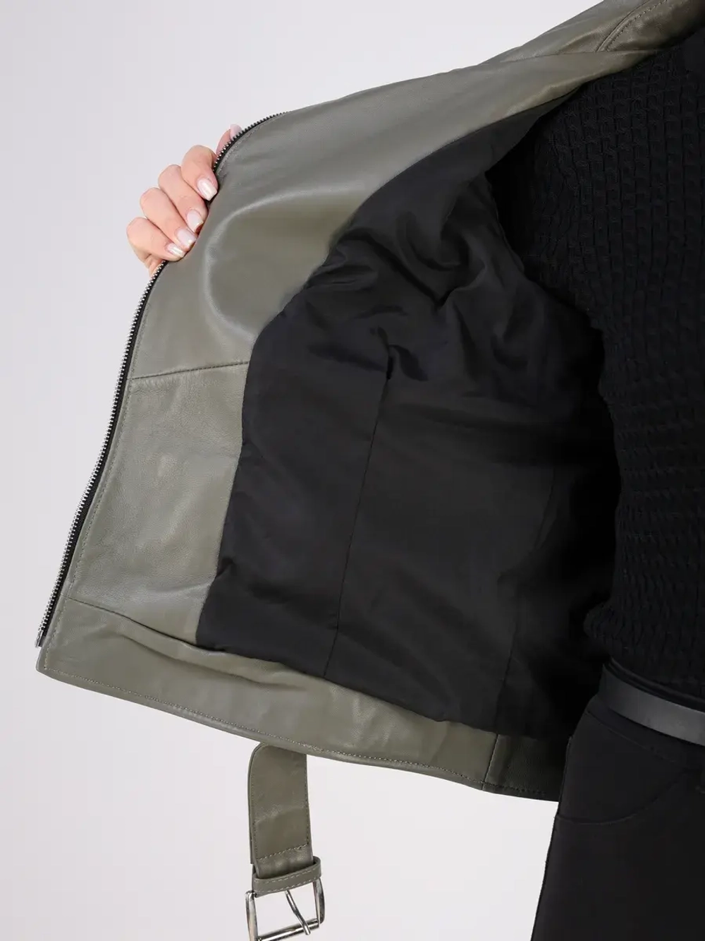 Кожаная куртка демисезонная косуха