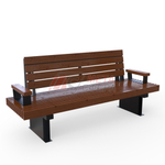 Скамейка Rail Road 03 продольная с подлокотниками