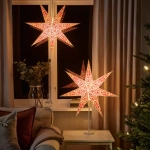 Новогоднее украшение (звезда) Födelse, 70 см, красный/с рисунком, бумага