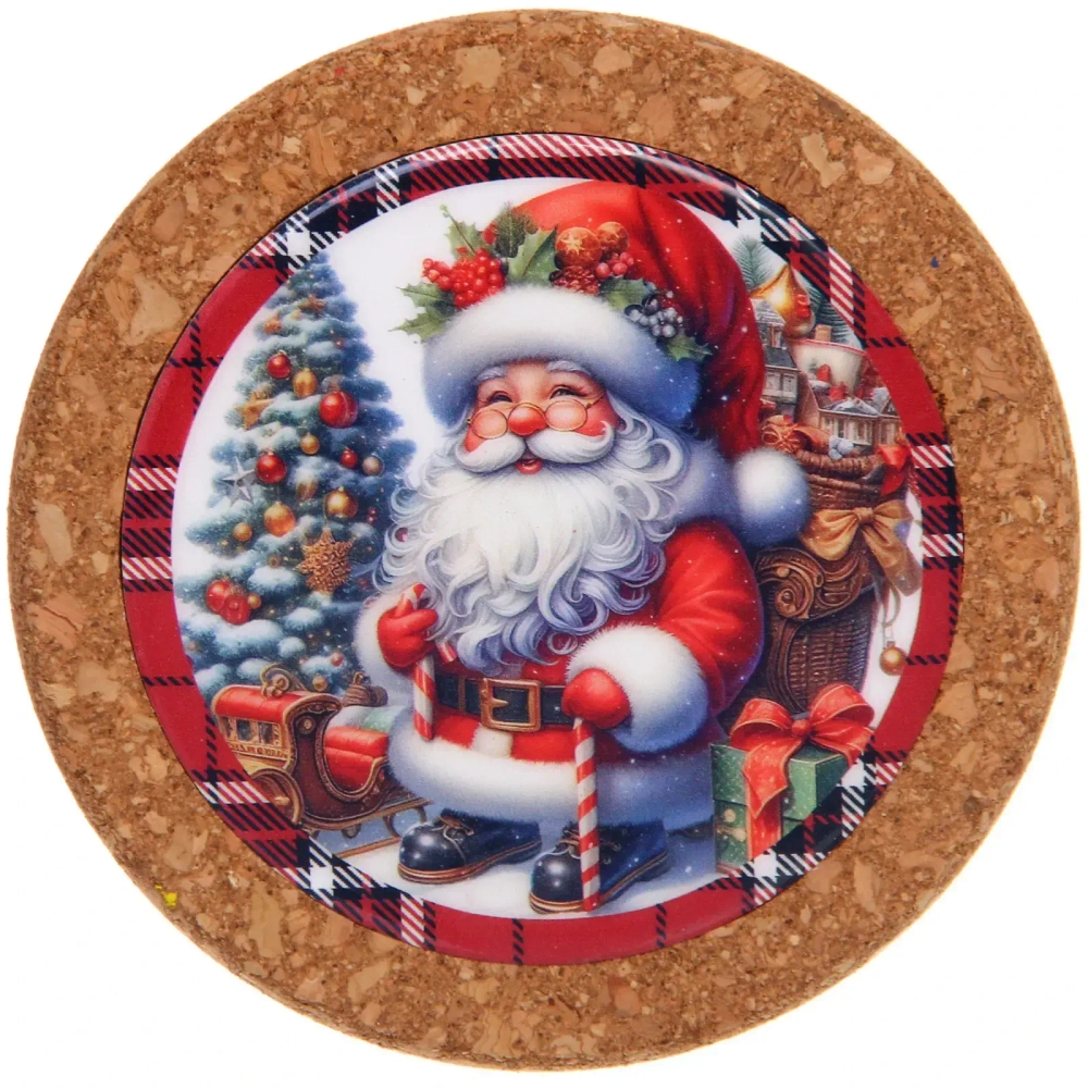 Подставка под кружку 10см «Дедушка Мороз»