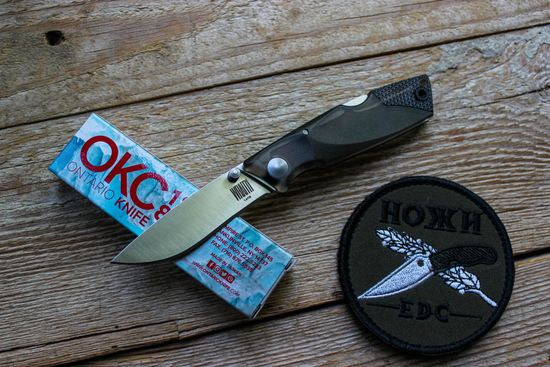 Складной нож Ontario 8798SMK Wraith Ice Series Smoke c клинком из стали 1.4116 Krupp (X50CrMoV15) рукоять ABS-пластик