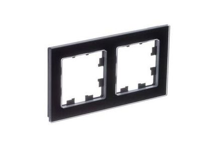 Рамка 2-м AtlasDesign Nature натур. стекло черн. SE ATN361002