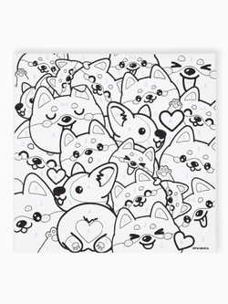 Картина по номерам для детей «Корги», 15×15 см