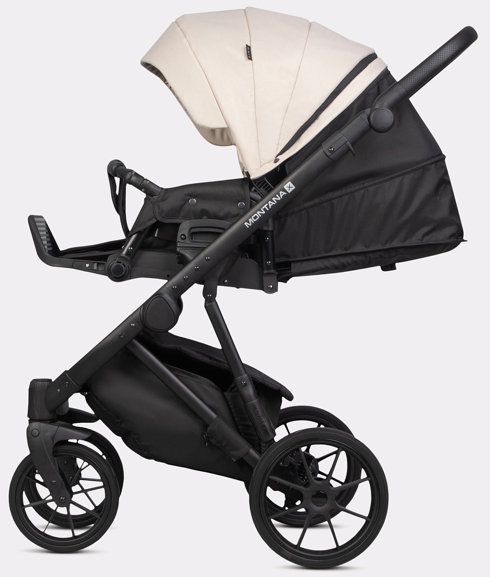 Детская коляска Riko Basic Montana Plus X 3 в 1 43 Mocca (коричневый-бежевый)