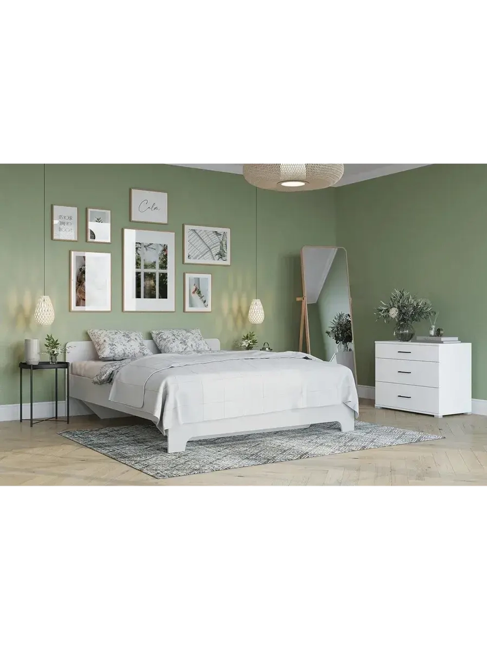 Кровать двухспальная 1,6 Victor + Осн.Гибкое 1,6х2м