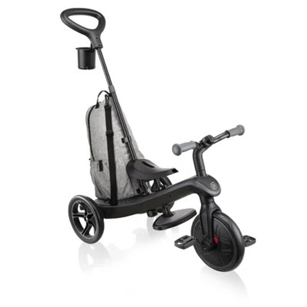 Велосипед-беговел Globber Trike Explorer 4 в 1 Deluxe Play Black-Grey