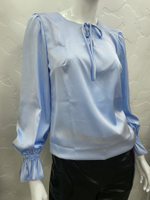 Блуза шелк голубой