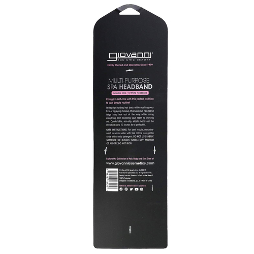 Giovanni, универсальная повязка для волос для спа-салона, белая, 1 шт.