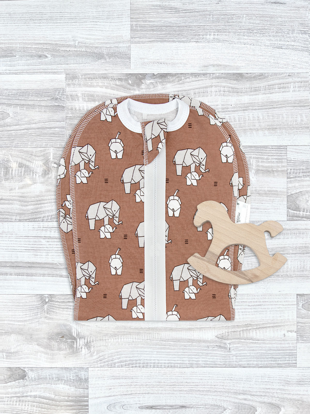 Пелёнка-кокон Mjölk Слоники оригами