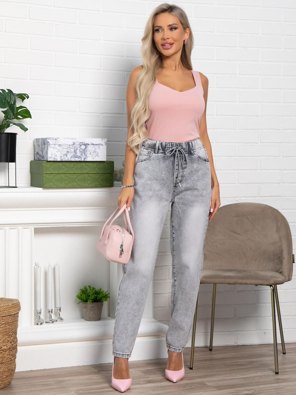 Джинсы Эльза (светло-серые) Б15416-4М LT Collection