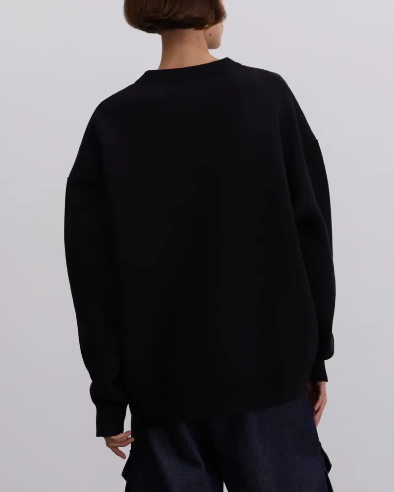 Черный хлопковый свитшот