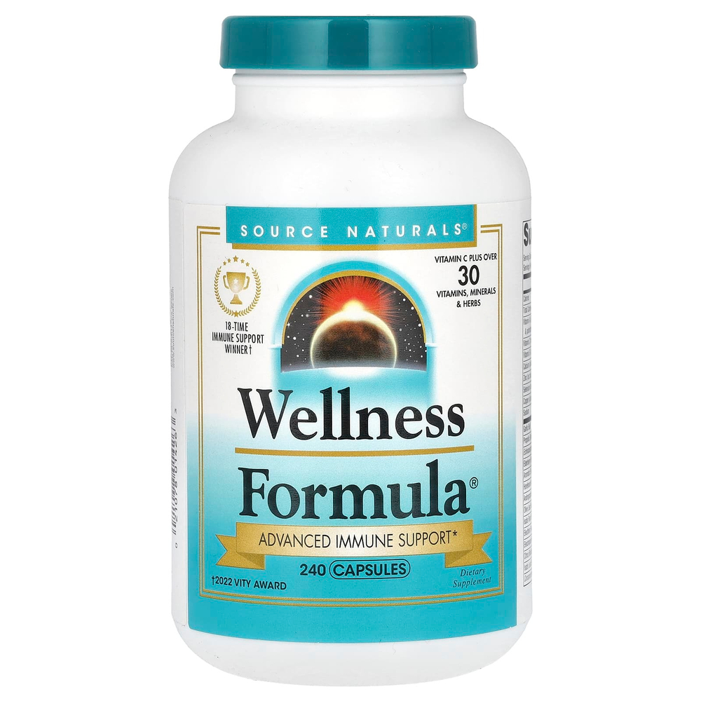 Source Naturals, Wellness Formula, улучшенная иммунная поддержка, 240 капсул