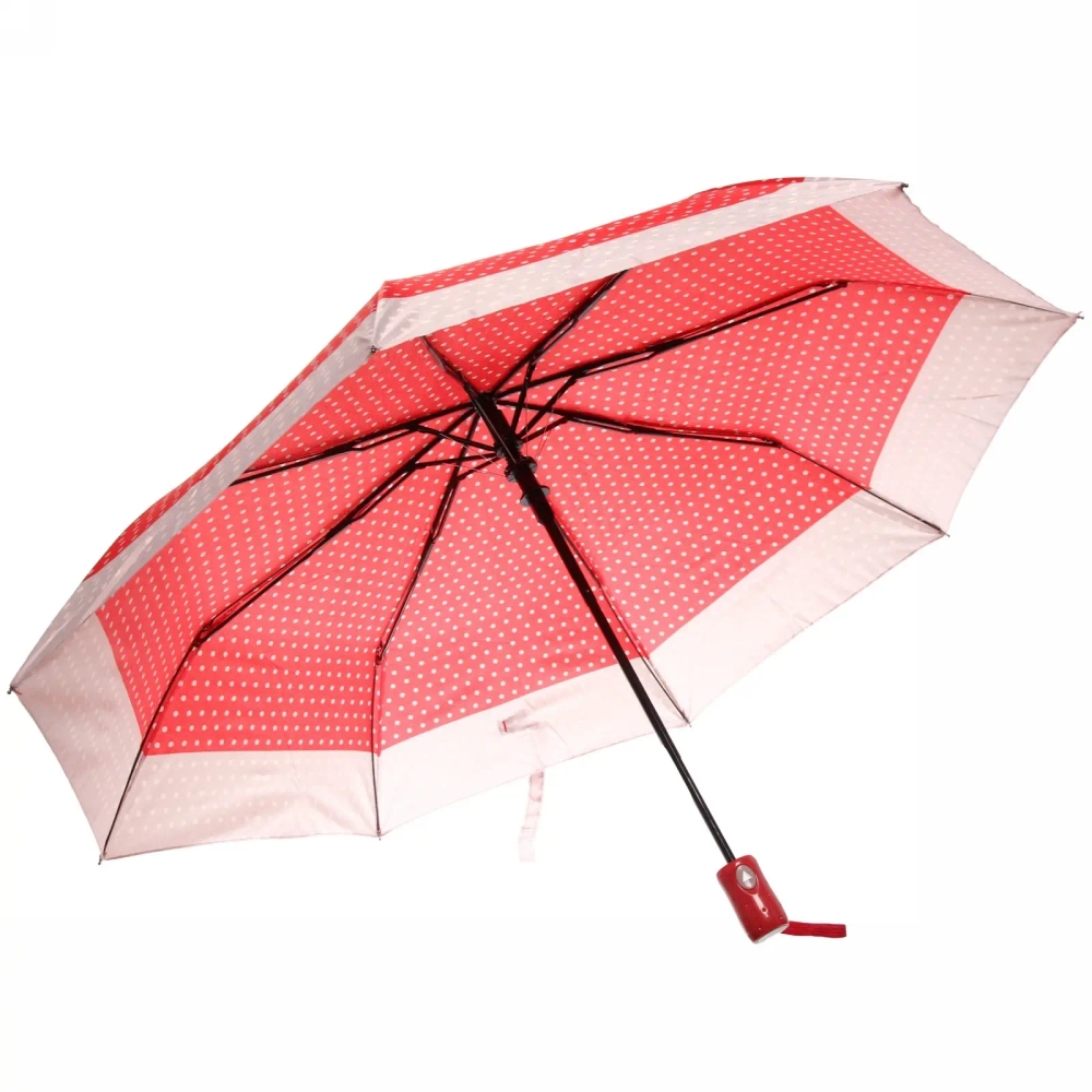 Зонт женский полуавтомат «Горох», цвет микс, 8 спиц, d-110см, длина в слож. виде 30см