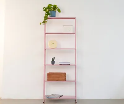 Стеллаж металлический 155х60х25, розовый