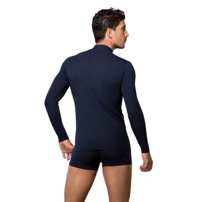 Лонгслив с воротником-стойкой Doreanse Modal Basic (Размер: M) (Цвет: темно-синий)