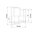 Муфта переходная 2'' - 3/4'' вн/вн VRT® никель