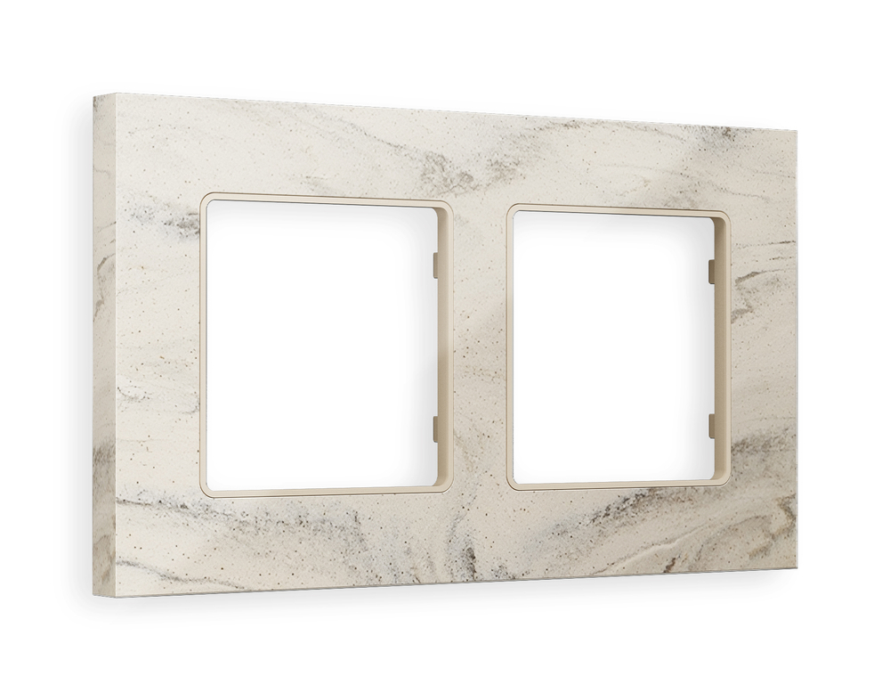 AF930602 Рамка ALFA Grand (Серо-бежевый мрамор) 2-ая