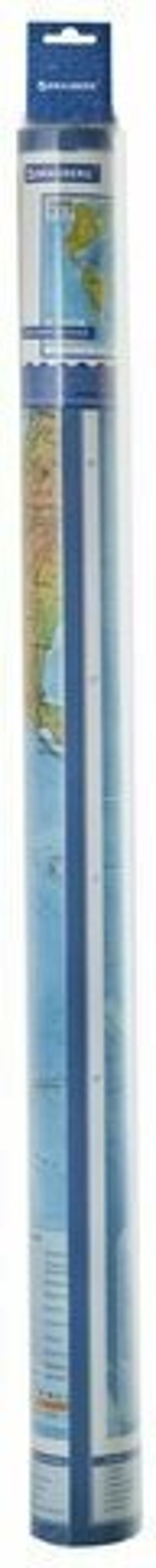 Карта мира физическая 120х78 см, 1:25М, с ламинацией, интерактивная, европодвес, BRAUBERG, 112379