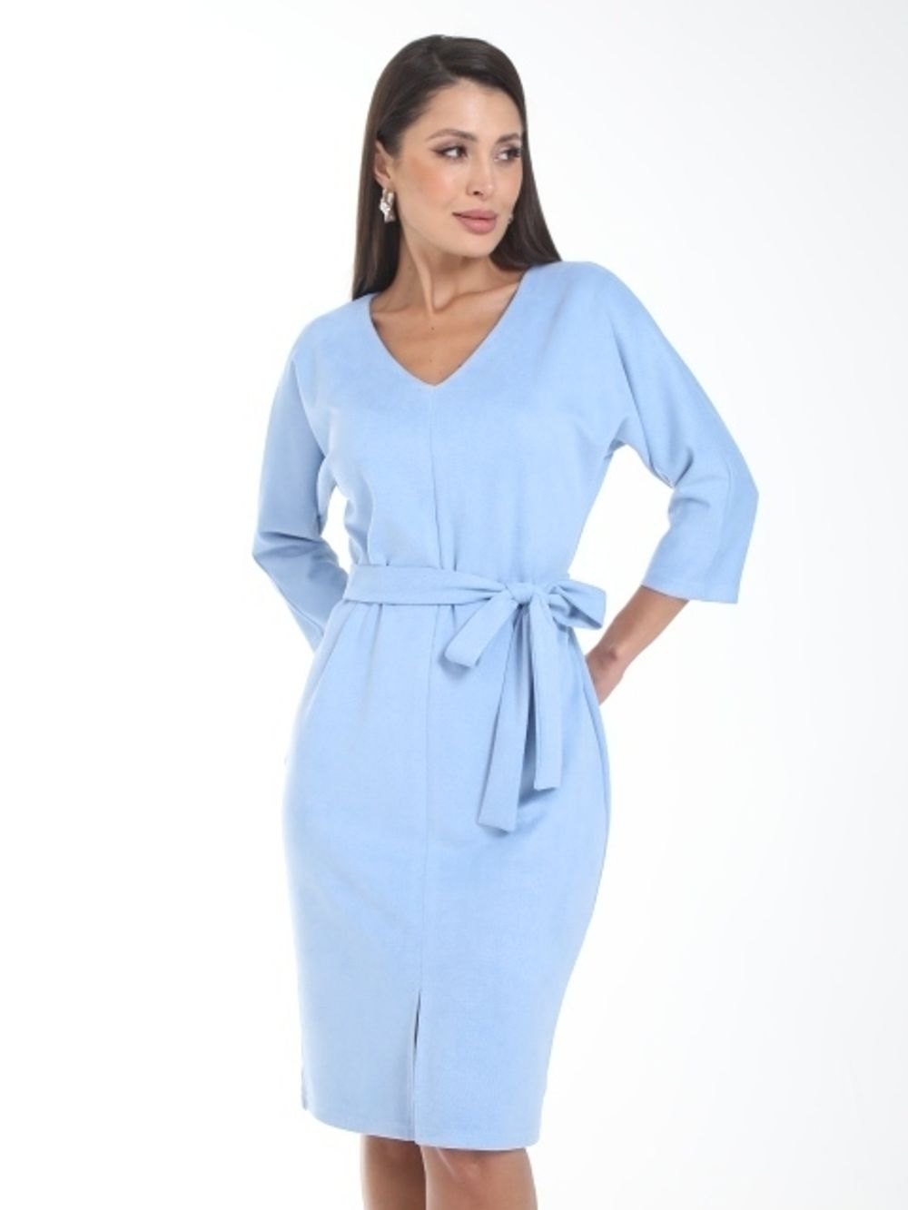 Платье Теплые объятия (вельвет,небесный) Diolche