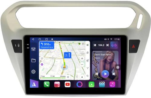 Магнитола для Peugeot 301, Citroen C-Elysee - FarCar S400-TS18 монитор 9.5" QLED на Android 14, CarPlay, 4G SIM-слот