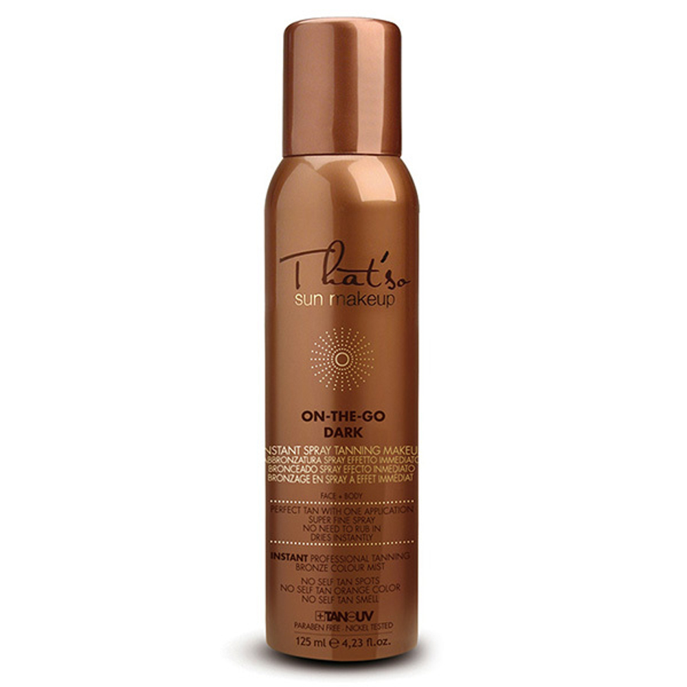 Спрей-автозагар мгновенный бронзово-золотистый That`So On The Go Dark Tanning Spray 125мл