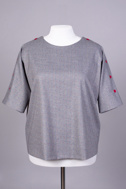 Блузка женская 3312ЛП, серый #37С093312ЛП