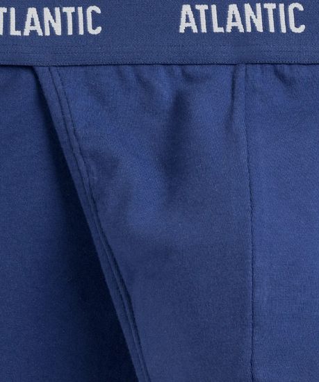 Мужские трусы (3шт) слипы танга Atlantic 3MP-1576, темно-бежевый + темно-синий + темно-голубой