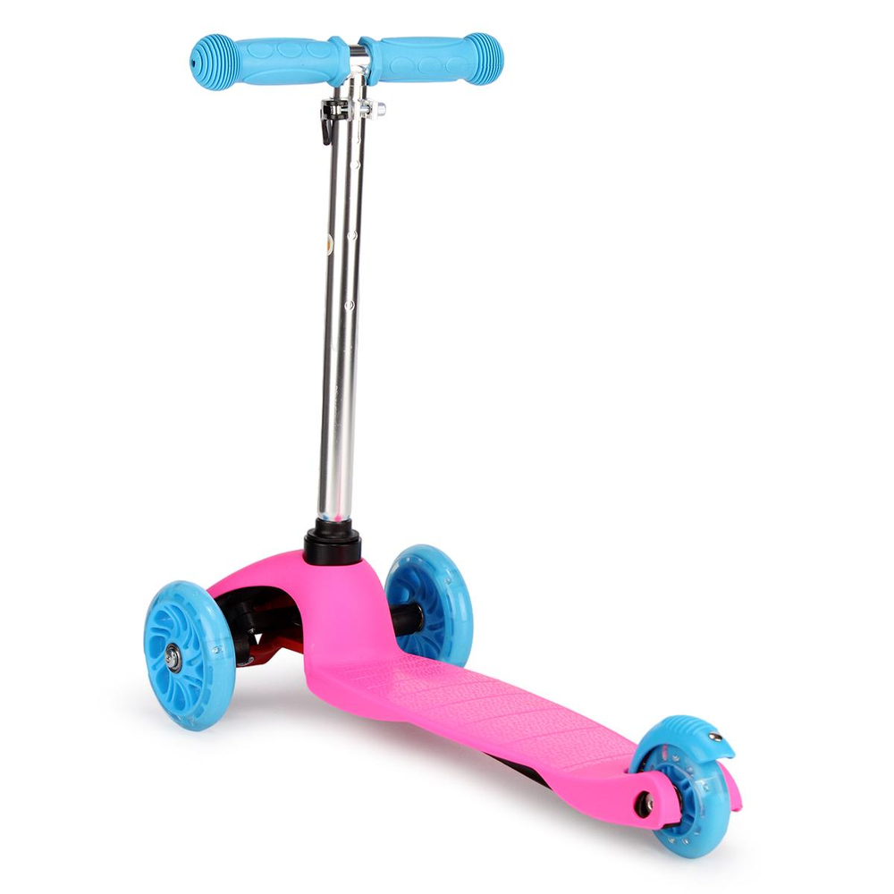 Самокат 3х кол.55см,макс.высота ручки62см,колесаPUсвет,макс.вес45кг