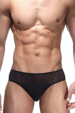 Мужские трусы-тонги с низкой посадкой (Размер: S-M) (Цвет: черный)