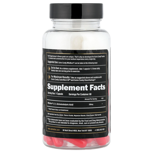 ALPHA LION, Gains Candy, MitoBurn®, 60 капсул