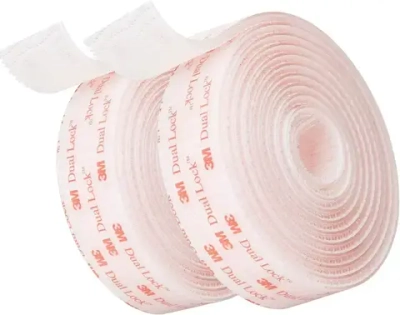 Многоразовая застёжка 3M Dual Lock SJ3560, прозрачная, 25 мм * 1 м / Липучка на клейкой основе, самозацепляющиеся грибки