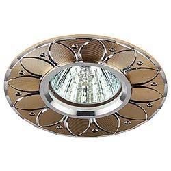 KL42 SL/GD Светильник ЭРА литой алюминевый MR16,12V/220V, 50W серебро/золото | Алюминиевые встраиваемые светильники