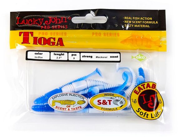 Виброхвосты съедобные LJ Pro Series TIOGA 2.4in(6,2 см), цв. T69, 9 шт.