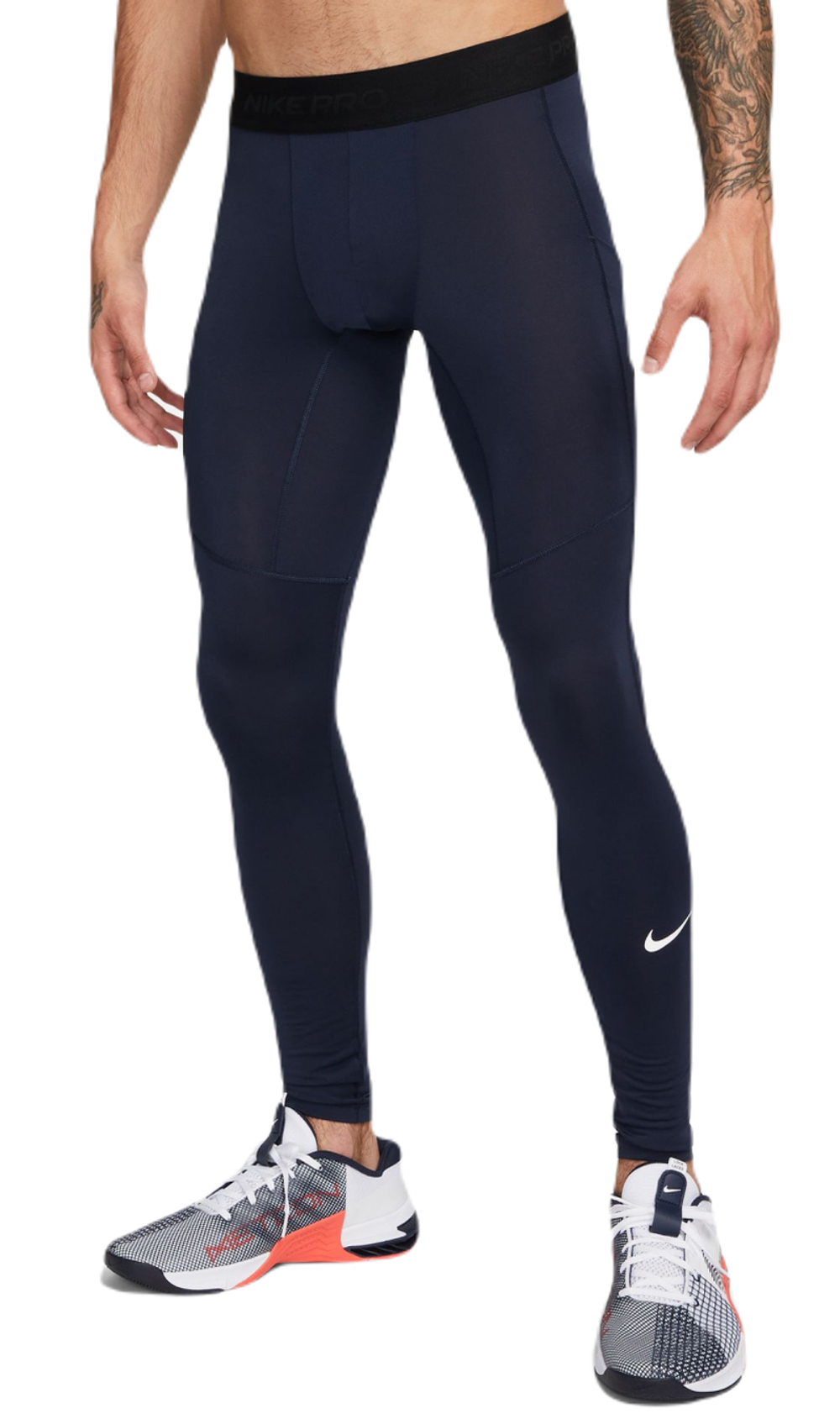 Мужские теннисные штаны Nike Pro Dri-Fit Tight - obsidian/white