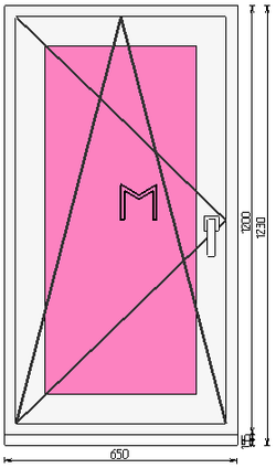 Пластиковое окно 1200 х 650 ТермА Эко + Москитная сетка