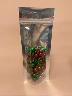 Драже взорванные зерна риса "Новогодний блеск" (зелёный, красный), 50 г