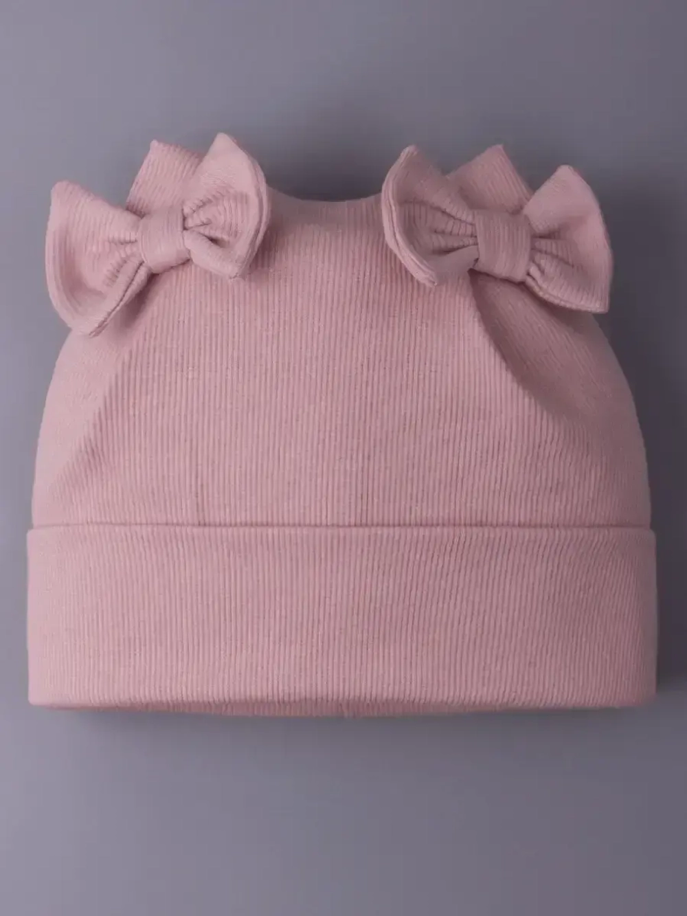Шапка для девочки осенняя с бантиками