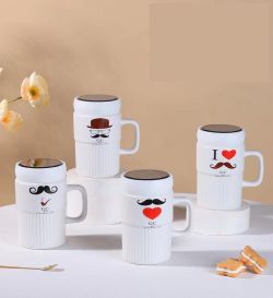 GAEM Кружка с крышкой, 300 мл, L11 W7 H13 см, 300в.