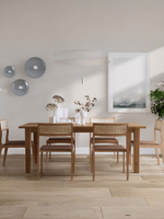 IKEA Обеденный стол раздвижной STORNAS, 201/293*105, из массива сосны, коричневый, ШАНЬ (СТОРНАС ИКЕА)