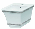 Биде подвесное с декором Chrome Boheme Hermitage 953-CR