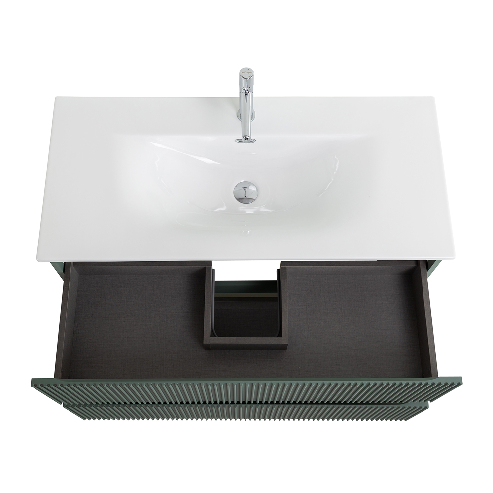 Тумба с раковиной подвесная BelBagno UNO-1200-2C-SO-VO Еловый матовый, раковина белая BB-8099-120