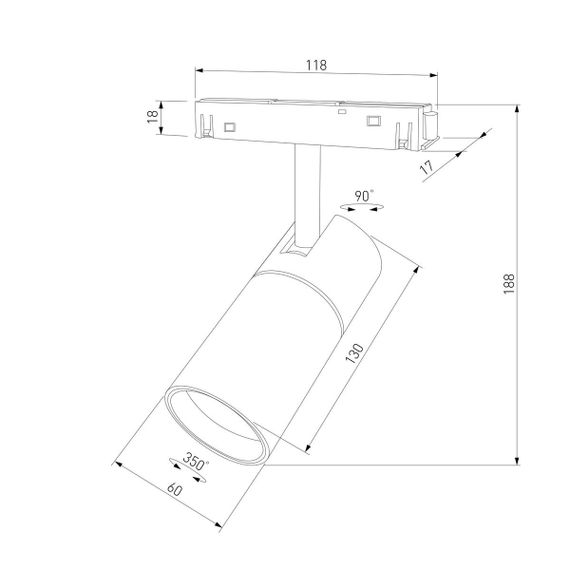 Трековый светодиодный светильник Elektrostandard Slim Magnetic Kars 85524/01 a069471