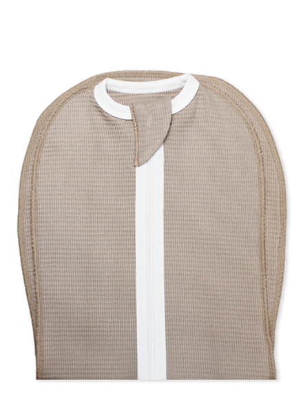 Пеленальный кокон на молнии Вафля Светлый Кофе