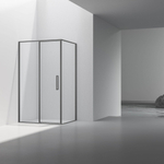 Душевой уголок Slim 8mm VSR-4SLP9012CLGM, 1200*900, вороненая сталь, стекло прозрачное