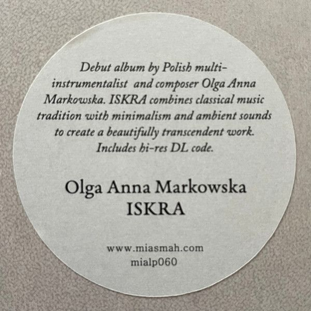 Olga Anna Markowska - Iskra - US, Miasmah новая виниловая пластинка