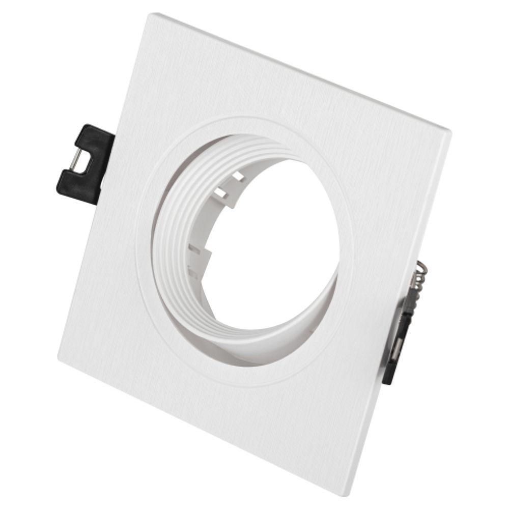 Встраиваемый светильник декоративный ЭРА KL92-1 WH MR16/GU5.3 белый, пластиковый | Декоративные встраиваемые светильники